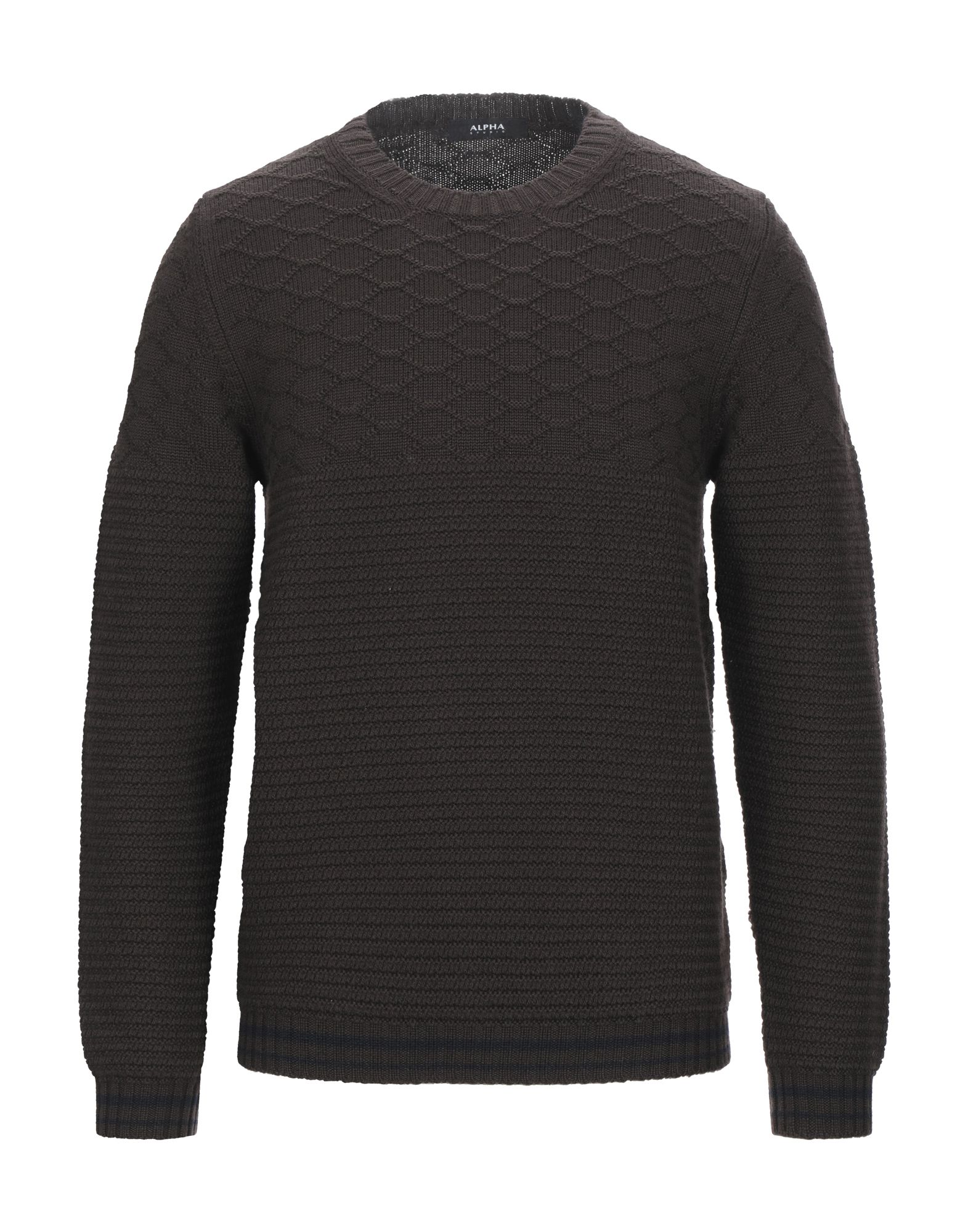 Alpha Studio Sweaters In Dark Brown