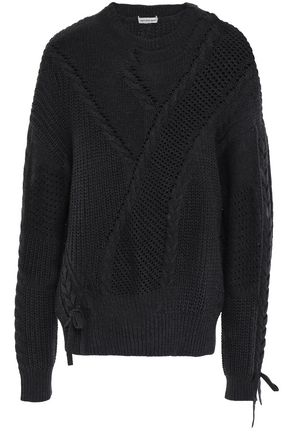 COTTON by AUTUMN CASHMERE Lace-up paneled cotton sweater