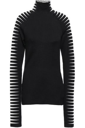 HAIDER ACKERMANN Wool and silk-blend jacquard turtleneck sweater