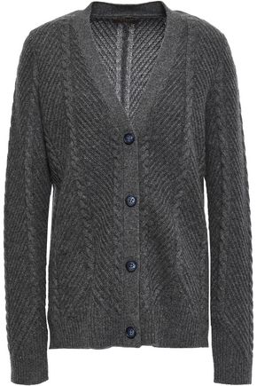 N.PEAL Cable-knit cashmere cardigan