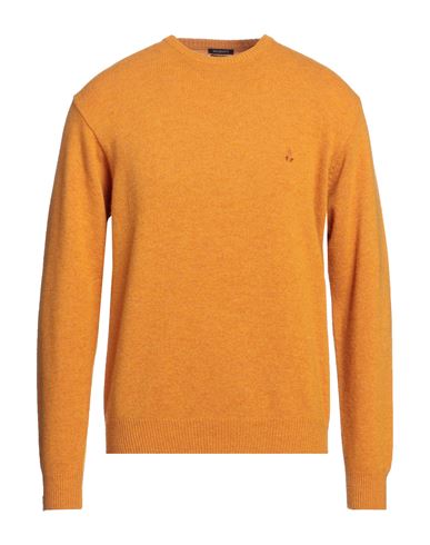 Bramante Man Sweater Mustard Size 42 Virgin Wool In Yellow