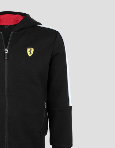 Scuderia Ferrari Online Store - Children's sweatshirt with reflective piping - Zip Hood Sweaters