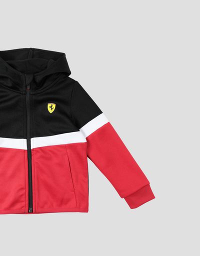 Scuderia Ferrari Online Store - Girls and Boys' triacetate full zipper sweatshirt - Zip Hood Sweaters