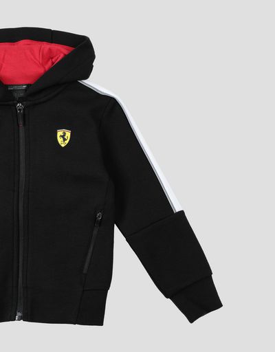 Scuderia Ferrari Online Store - Children's sweatshirt with reflective piping - Zip Hood Sweaters