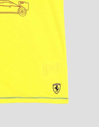 Scuderia Ferrari Online Store - Children's cotton jersey T-shirt with racing print - Short Sleeve T-Shirts