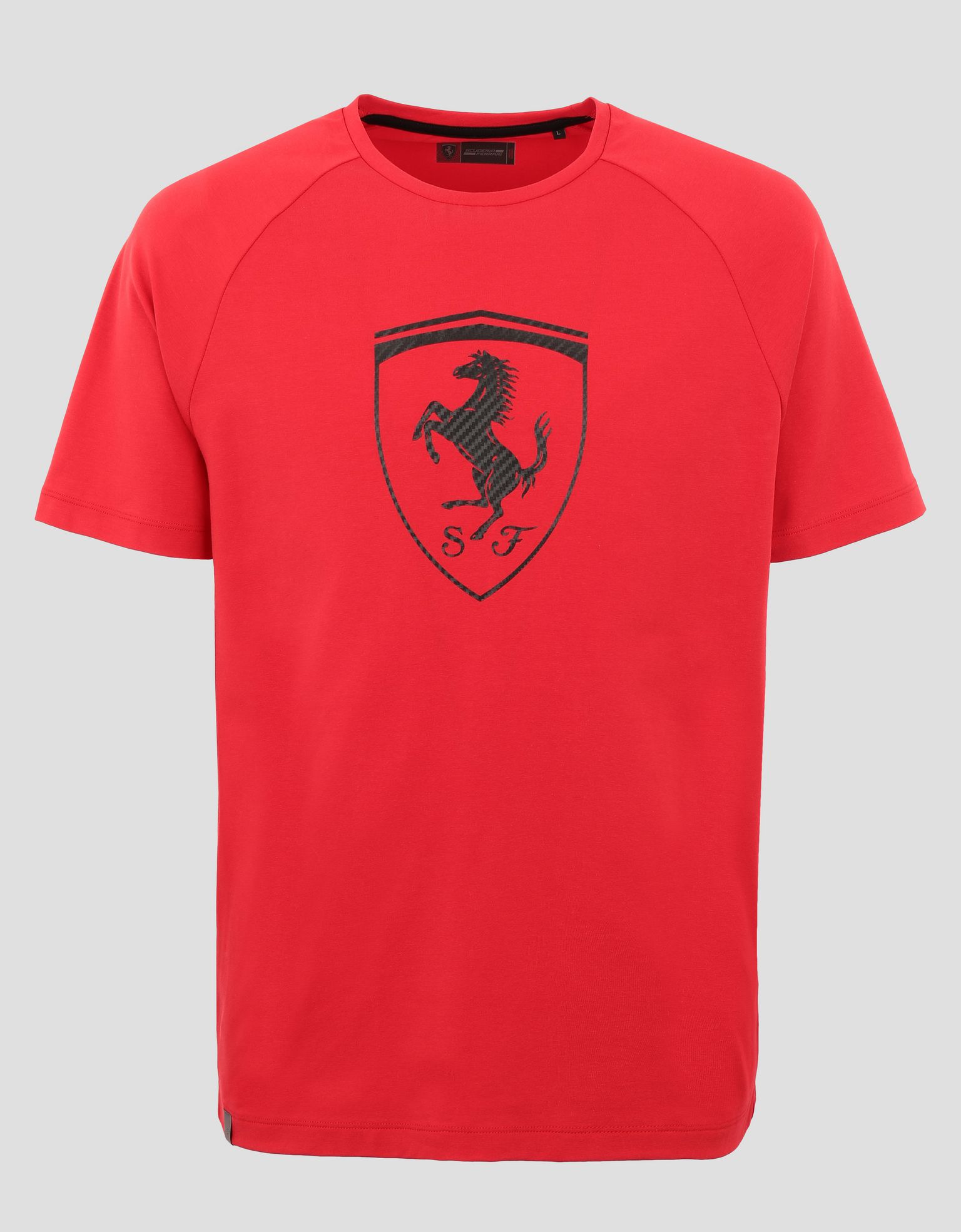 Ferrari Men's cotton jersey Tshirt with carbon fibereffect print Man