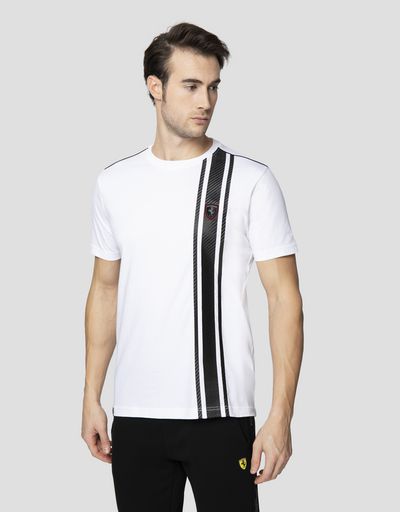 Men’s T-shirt with carbon fibre effect print