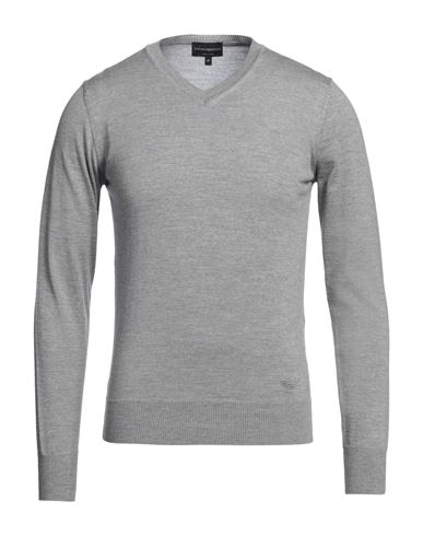 Emporio Armani Man Sweater Grey Size 48 Virgin Wool In Grey