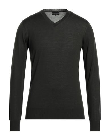 Emporio Armani Man Sweater Dark Green Size 38 Virgin Wool