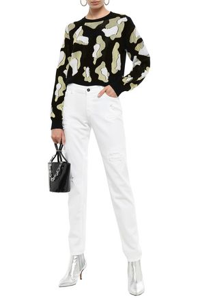 Click to view more detailed imagery on our partner's website Just Cavalli Woman Jacquard-Knit Sweater Black
