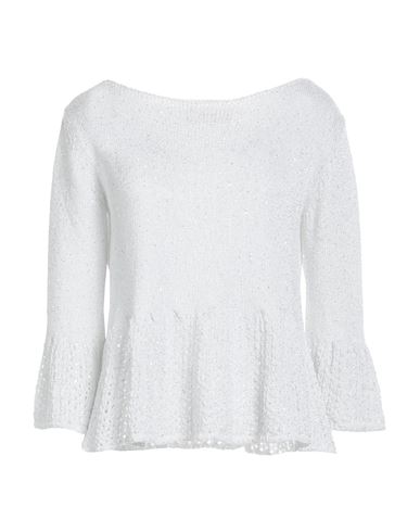 Twenty Easy By Kaos Woman Sweater Off White Size L Polyester, Cotton, Acrylic, Polyamide, Metal