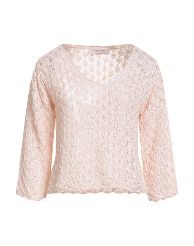 Twenty Easy By Kaos Woman Sweater Blush Size L Polyester, Cotton, Acrylic, Polyamide, Metal In Pink