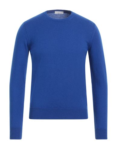 Shop Filippo De Laurentiis Man Sweater Bright Blue Size 50 Cashmere