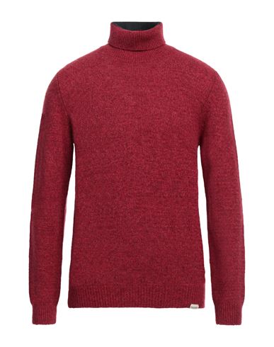 Shop Brooksfield Man Turtleneck Red Size 46 Virgin Wool, Nylon