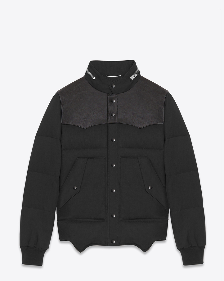 Saint Laurent Signature Western Ski Jacket In Black Nylon Canvas | YSL.com