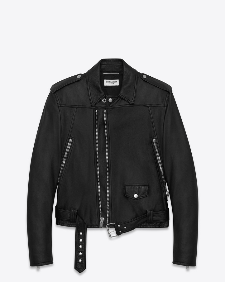 Saint Laurent Motorcycle Jacket In Black Leather | YSL.com