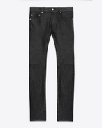 SAINT LAURENT Skinny fit U ORIGINAL LOW WAISTED SKINNY JEAN IN BLACK LEATHER f