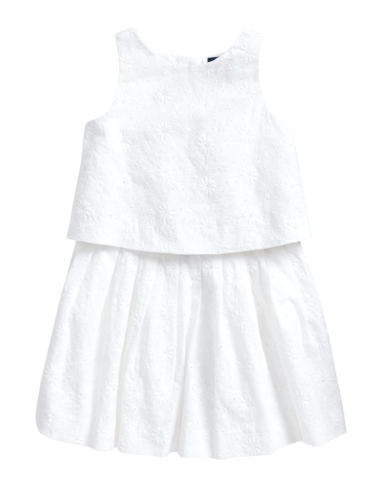 ＜YOOX＞ RALPH LAUREN ガールズ 3-8 歳 セット ホワイト 5 コットン 100% Eyelet Skirt Set画像