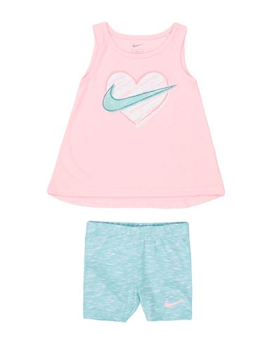 Nike Tank & Space Dye Bike Short Se Toddler Girl Co-ord Pink Size 6 Polyester, Viscose In Pink