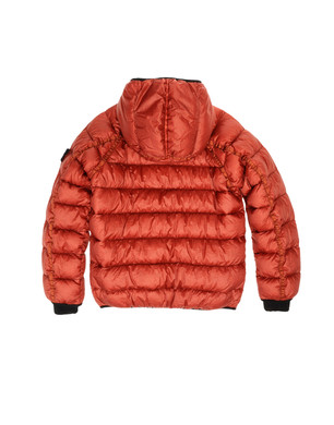 Orange stone island on sale puffer