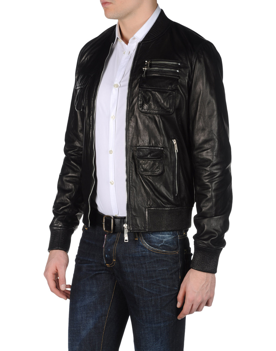 Dsquared2, Leather Outerwear Men - Dsquared2 Online Store