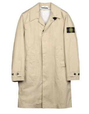 stone island beige trench coat