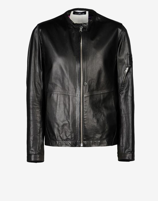 Leather Jacket Stone Island Men - Official Store