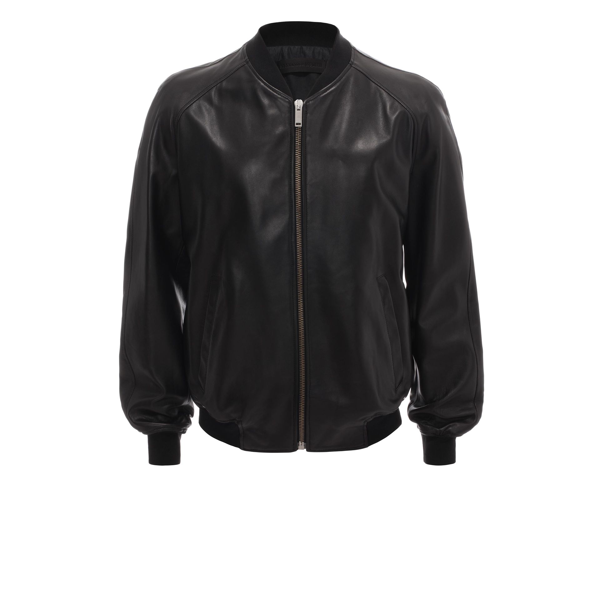 Perforated Skull Leather Bomber Jacket Alexander McQueen | Leather ...