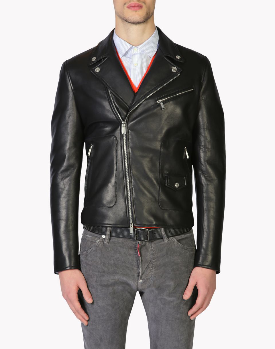 Dsquared2 Leather Jacket - Leather Outerwear for Men | Official Store