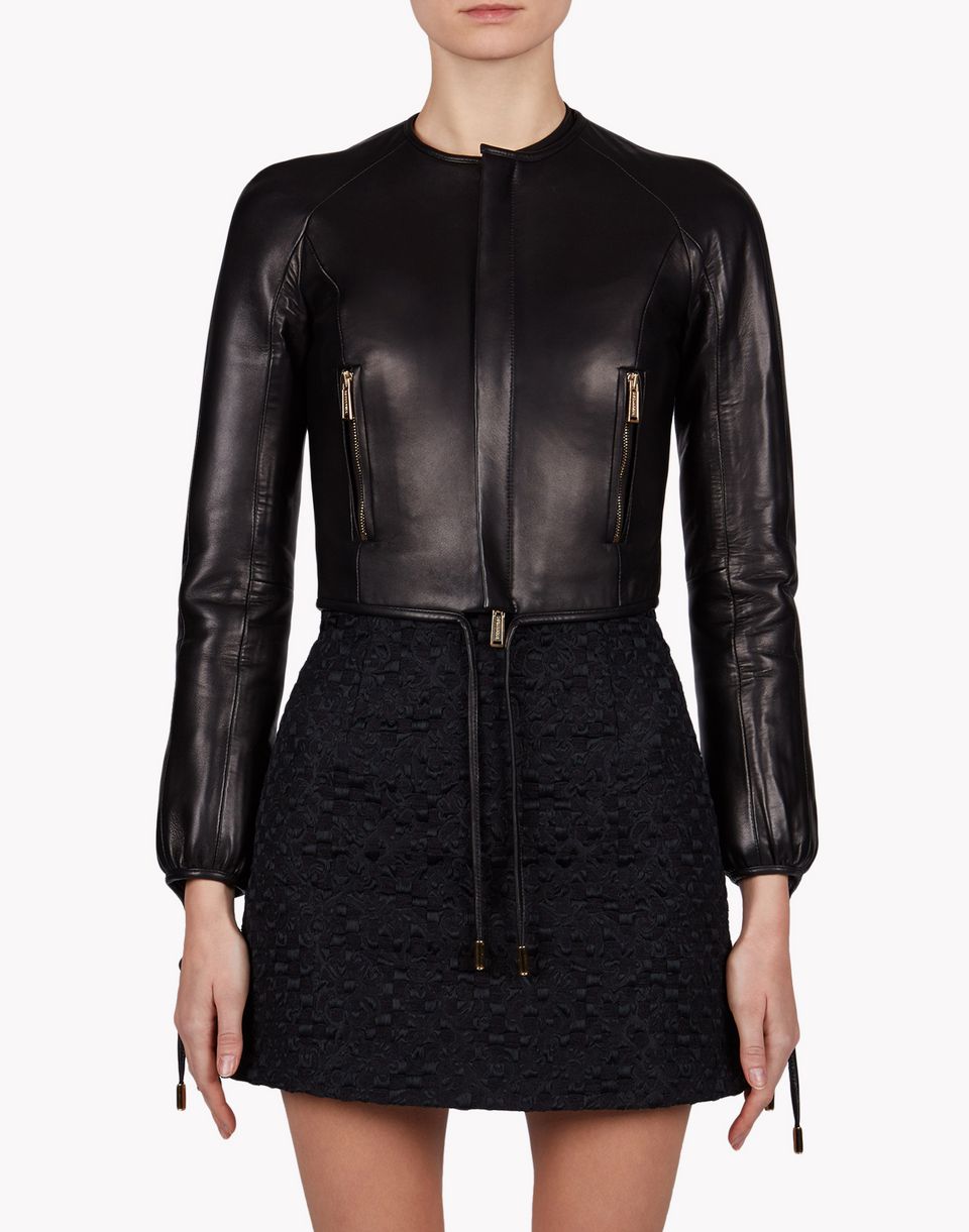 Dsquared2 Diane Leather Jacket, Leather Outerwear Women - Dsquared2 ...