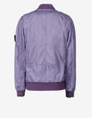 Stone Island: Purple Garment-Dyed Bomber Jacket