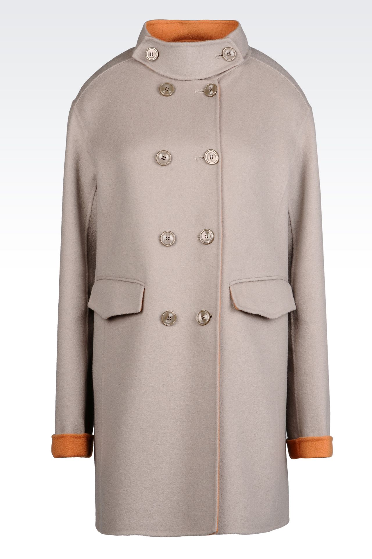 女士 双排扣大衣 | armani collezioni 阿玛尼官方网络旗舰店