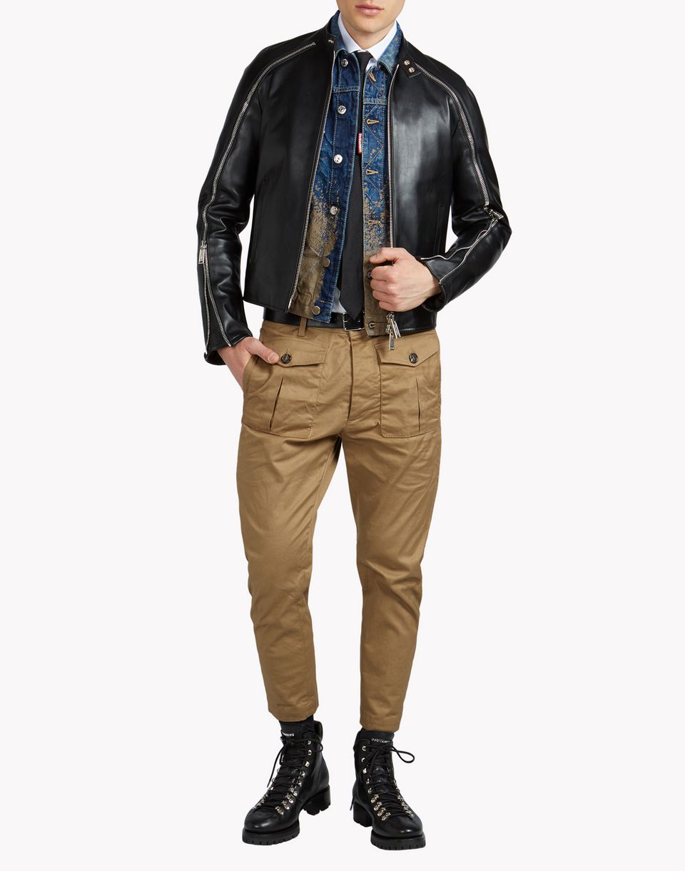Dsquared2 Leather Jacket - Leather Outerwear for Men | Official Store