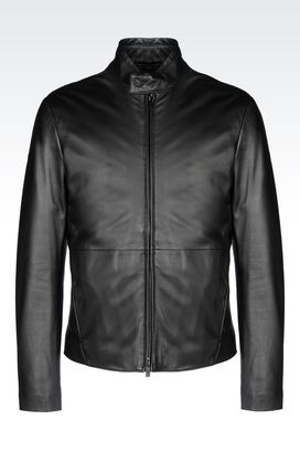 Armani Collezioni Men Leather And Fur at Armani Collezioni Online Store