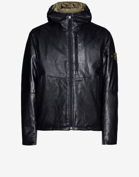 41594561eo - COATS & JACKETS STONE ISLAND Leather Jacket 00277 WAXED SOFT LEATHER WITH PRIMALOFT® INSULATION TECHNOLOGY STONE ISLAND - 0