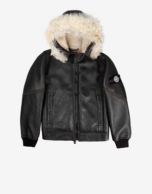 stoneisland black mouton jacket80s