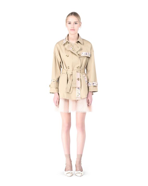 REDValentino Floral Embroidered Trench Coat - Trench for Women ...