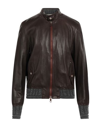 Delan Man Jacket Light brown Size 44 Soft Leather
