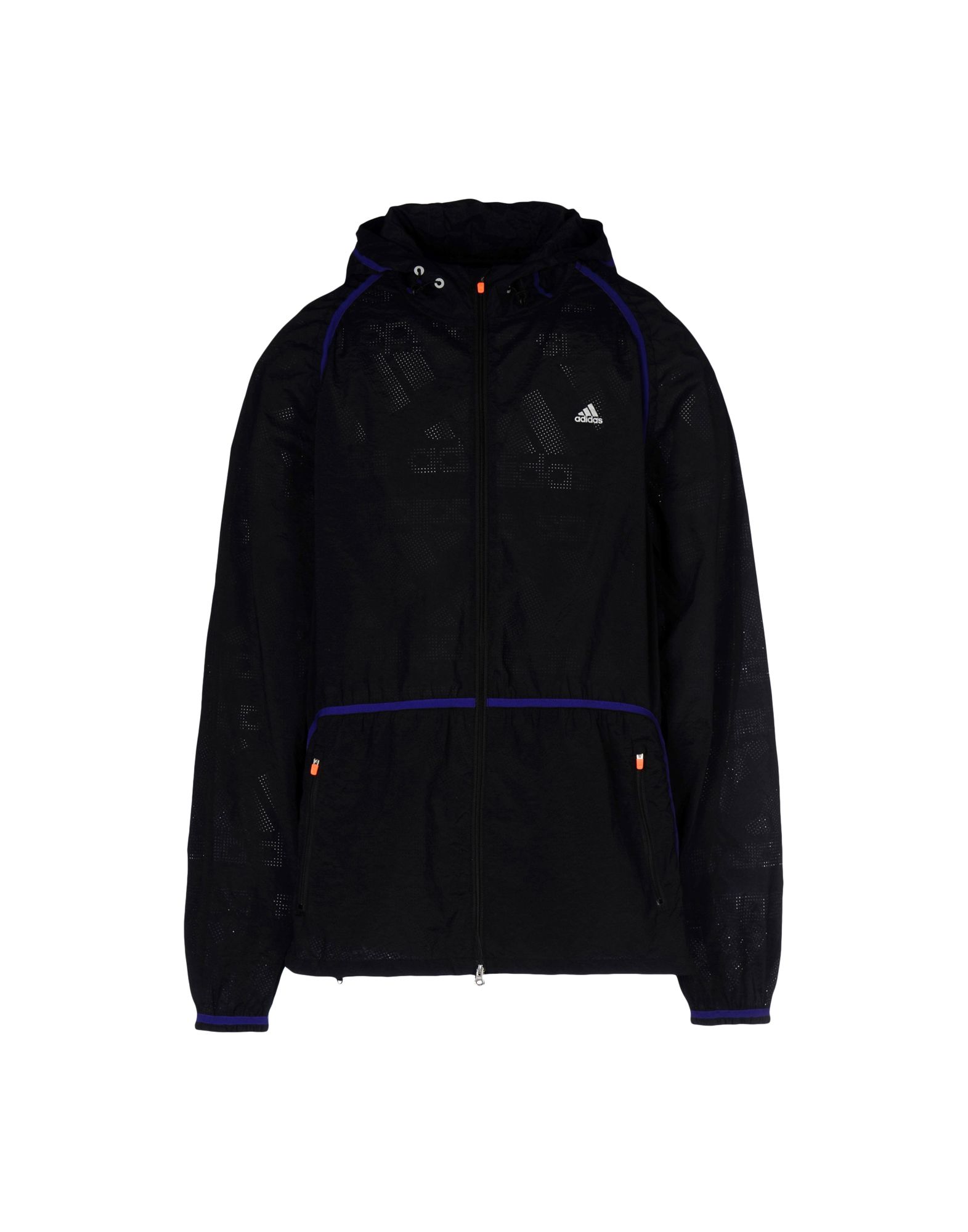 《送料無料》ADIDAS by KOLOR メンズ ブルゾン ブラック M ナイロン 83% / ポリウレタン 17% WVN JACKET logo perforated woven jacket