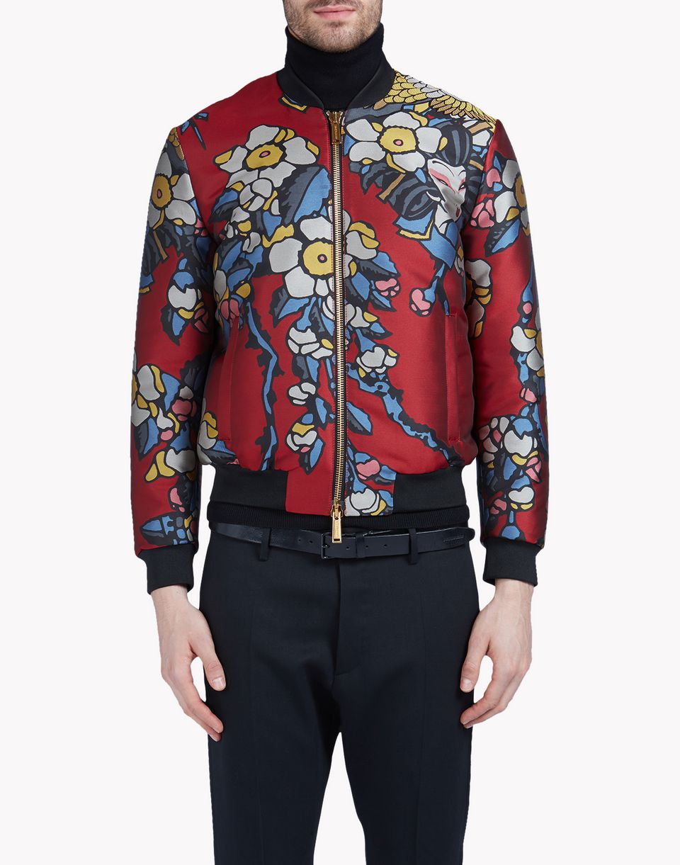 Dsquared2 Cherry Blossom Bomber - Mid Length Jackets for Men | Official ...