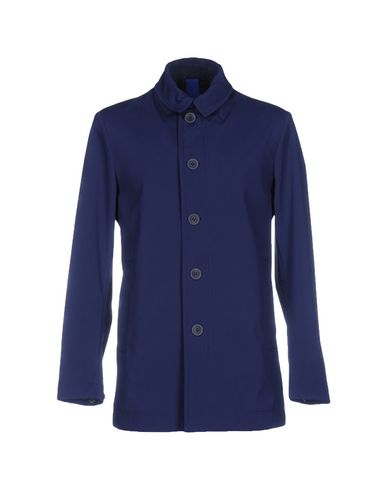 Man Overcoat Blue Size XL Polyester, Elastane