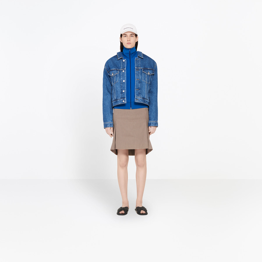 balenciaga denim swing jacket