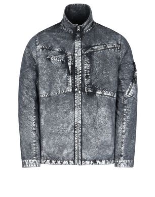 Stone island hotsell jacket silver