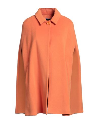 Hanita Woman Capes & ponchos Orange Size 8 Wool, Nylon, Cashmere