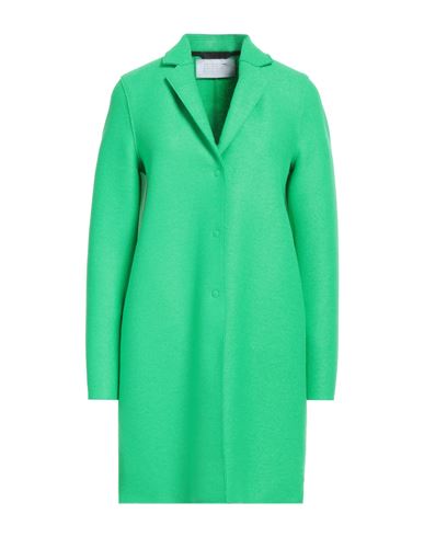 Shop Harris Wharf London Woman Coat Green Size 12 Virgin Wool