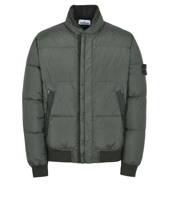 40423 GARMENT DYED CRINKLE REPS NY DOWN Mid Length Jacket Stone Island ...