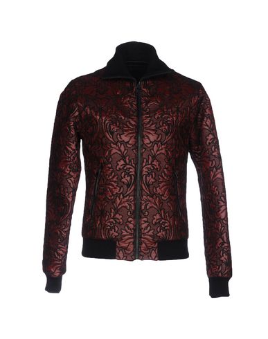 Man Jacket Burgundy Size 38 Polyamide, Ovine leather, Lambskin