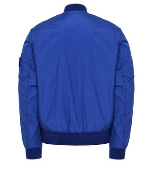 Stone island outlet bomber jacket blue