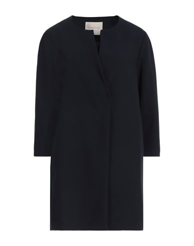 Woman Overcoat & Trench Coat Midnight blue Size S Polyester, Elastane