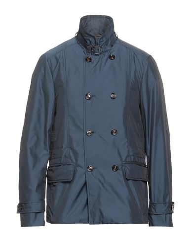 Moorer Man Jacket Navy Size 40 Polyester In Blue